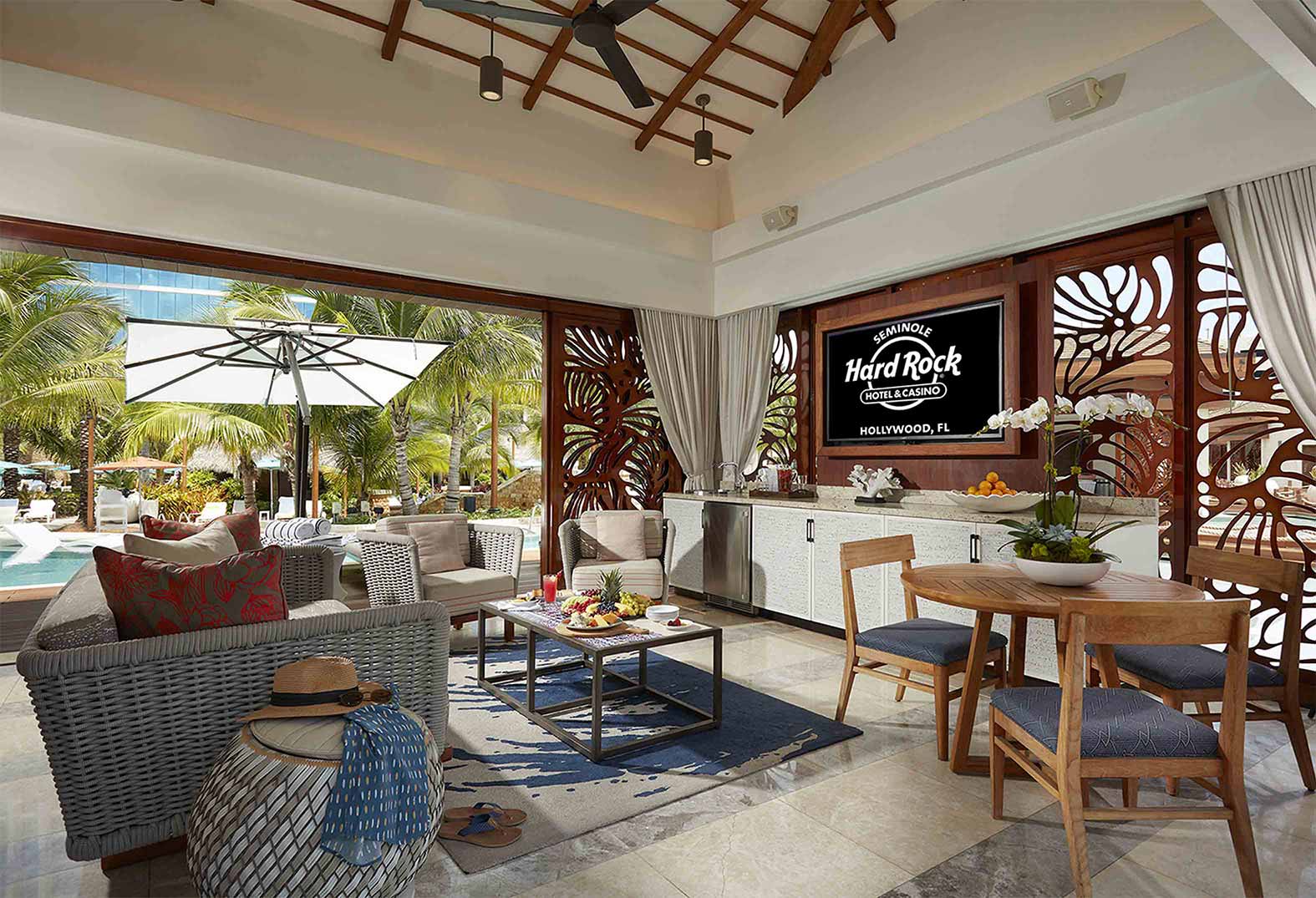 The Guitar Hotel Bora Bora pool cabanas